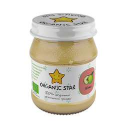 Пюре Оrganic Star фруктовое 100 гр Яблоко (с 4 мес)
