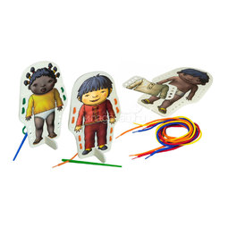 Обучающая игра со шнуровкой Miniland Дети мира