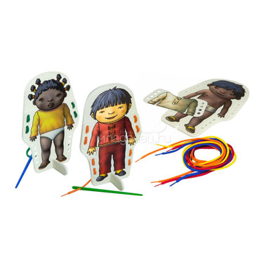 Обучающая игра со шнуровкой Miniland Дети мира 3