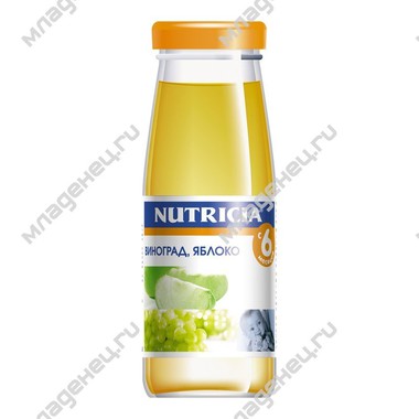 Сок Nutricia 175 мл Яблоко с виноградом (с 6 мес.) 0