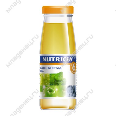 Сок Nutricia 175 мл Яблоко с виноградом и мятой (с 6 мес.) 0