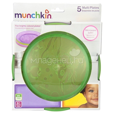 Набор детских тарелок Munchkin Пластиковые 5 шт (с 6 мес) 3
