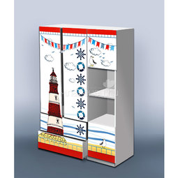 Шкаф Кроватка5 с ящиками Морское путешествие