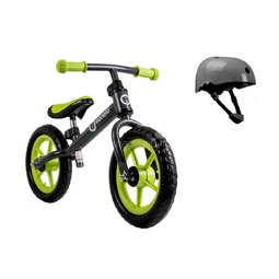 Беговел + шлем безопасности Lionelo LO-Fin Plus Green