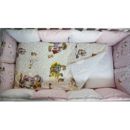 Комплект в кроватку ByTwinz с бортиками-подушками 6 предметов Амми
