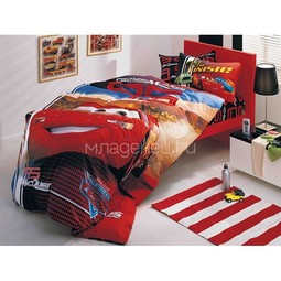 Комплект постельного белья ТАС 1.5 ранфорс Disney The Cars Mc Queen Красный