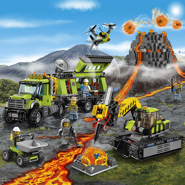 Конструктор LEGO City 60124 База исследователей вулканов 2