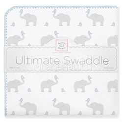 Пеленка фланелевая SwaddleDesigns PB Elephants/Chicks
