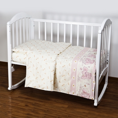 Комплект постельного белья  Baby Nice Элит Слоники (бежевый, голубой, розовый) 2