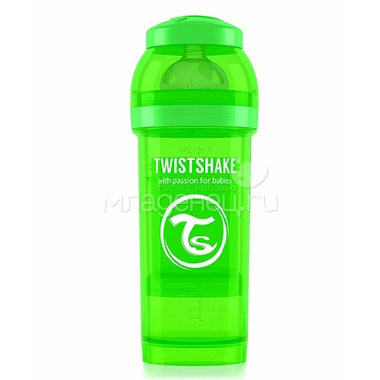 Бутылочка Twistshake 260 мл Антиколиковая (с 0 мес) зеленая 1