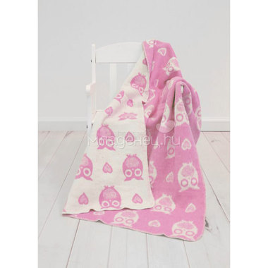 Одеяло Споки Ноки хлопковое подарочная упаковка Совушки Розовый 0