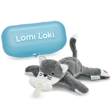 Пустышка Lomi Loki с развивающей игрушкой Силиконовая (с 0 мес) Котенок Басс 0
