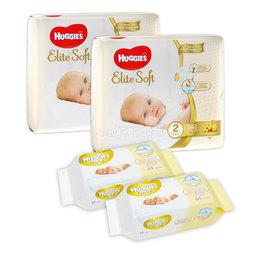 Набор Huggies № 1 Элитная защита и мягкость для новорожденных