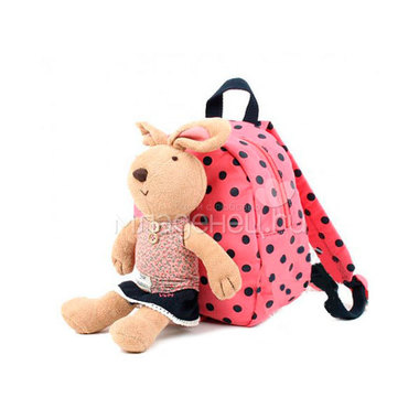 Рюкзак детский Winghouse с игрушкой и поводком 19х22х9см Кролик Розовый 0