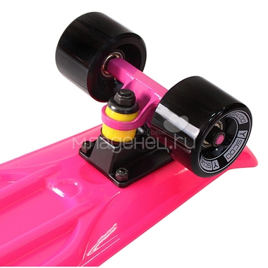 Скейтборд Y-SCOO Fishskateboard 22" винил 56,6х15 с сумкой Pink/Black 3