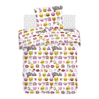 Комплект постельного белья 1,5 хлопок Непоседа Emoji Смайлы пинк 0