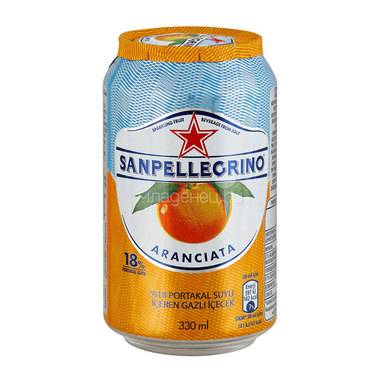 Напиток San Pellegrino сокосодержащий 0,33л Среднегазированный Апельсин (ал/банка) 0