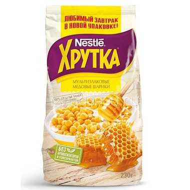 Готовые завтраки Nestle 230 гр Медовые Шарики ХРУТКА 0