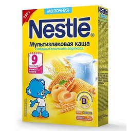 Каша Nestle молочная 250 гр Мультизлаковая с медом и кусочками абрикоса (с 9 мес)