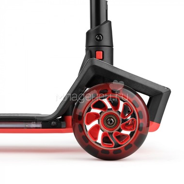 Самокат Small Rider Premium Pro с ревом мотора, светящимися колесами и световой платформой Красный 6