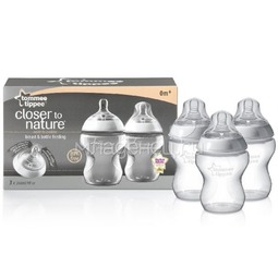 Бутылочки Tommee tippee Closer to nature 260 мл 3 шт (с 0 мес)