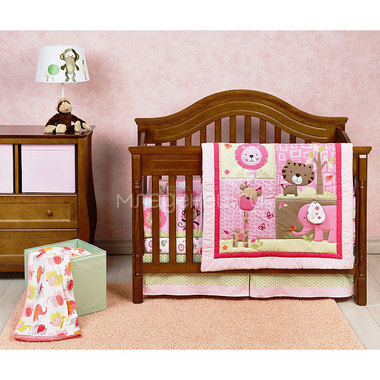 Комплект детского постельного белья Giovanni Shapito 7 предметов Pink Zoo 1