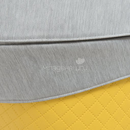 Коляска 3в1 Mr Sandman West-East Premium 50% Эко кожа Жёлтый Перфорированный - Светло-Серый