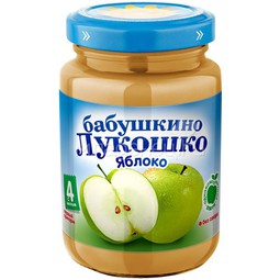 Пюре Бабушкино лукошко фруктовое 200 гр Яблоко (с 4 мес)