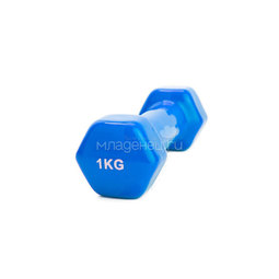 Гантель обрезиненная BRADEX 1 кг синяя