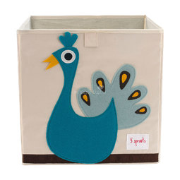 Коробка для хранения 3 Sprouts Павлин (Blue Peacock) Арт. 67641
