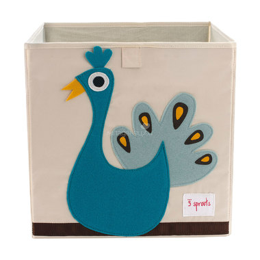 Коробка для хранения 3 Sprouts Павлин (Blue Peacock) Арт. 67641 0