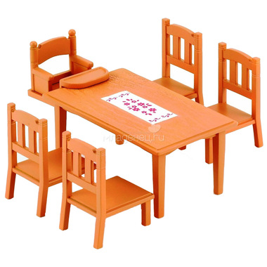 Мебель и аксессуары Sylvanian Families Обеденный стол с 5-ю стульями 0