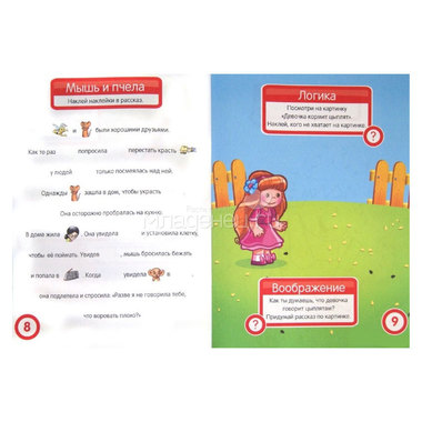 Окружающий мир "Чтение. Развивающая книга с наклейками для детей с 4-х лет" Разин С. 3