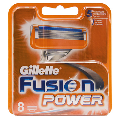 Сменные кассеты для бритья Gillette Fusion Power 8 шт 0