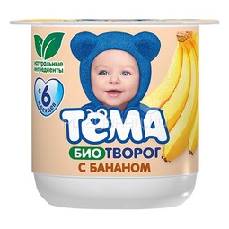 Творог Тёма 100 гр Банан 4,2% (с 6 мес)