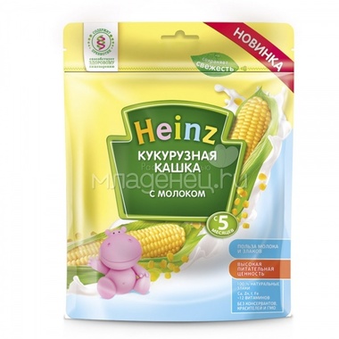 Каша Heinz молочная 250 гр Кукурузная (с 5 мес) 0
