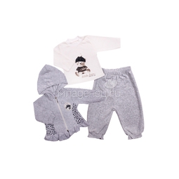 Комплект одежды Estella для девочки, брюки, толстовка, кофта, цвет - Серый 