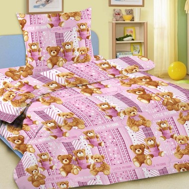Комплект постельного белья детский Letto в кроватку BG-06 Розовый 0