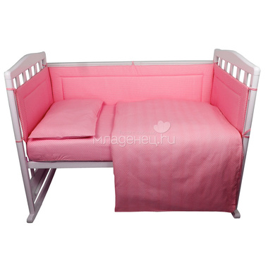 Комплект в кроватку Bambola 6 предметов Карамельки Розовый 0