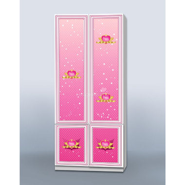 Шкаф Кроватка5 с дверками Принцесса 0