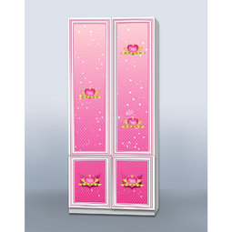 Шкаф Кроватка5 с дверками Принцесса