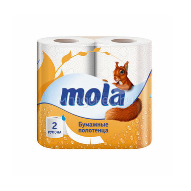 Бумажные полотенца MOLA с рисунком (2 слоя) 2 шт 0