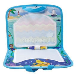 Коврик для рисования 1toy AquaArt 47х30см С водным маркером, синий, чемоданчик