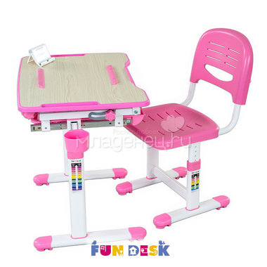 Набор мебели FunDesk Bambino парта и стул Pink 3