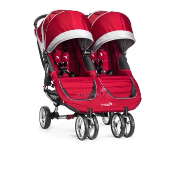Коляска для двойни Baby Jogger City Mini Double Цвет - Красный с серый 0
