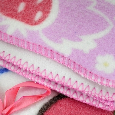 Одеяло Baby Nice байковое 100% хлопок 85х115 Земляничная поляна (голубой, розовый, зеленый) 3
