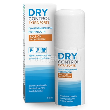 Дезодорант-ролик Dry Control от обильного потоотделения Extra Forte 30% 50 мл 0