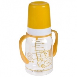 Бутылочка Canpol Babies с силиконовой соской 120 мл Веселые Звери с ручками (с 3 мес)