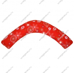 Подушка многофункциональная TheraLine 190 см Цветочки (красная)