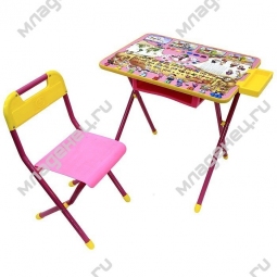Набор мебели Дэми № 3 Парта Розовый Веселые гномы